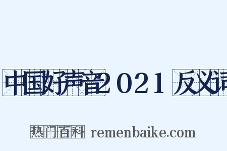 中国好声音2021反义词是什么意思的图片